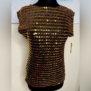 Vintage Black with Gold sequined top!